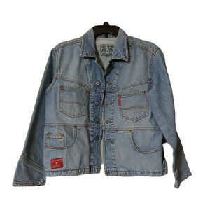 Lucky Brand Denim Blue Jacket Women’s Size S Small Western Wear Dungaree Barn